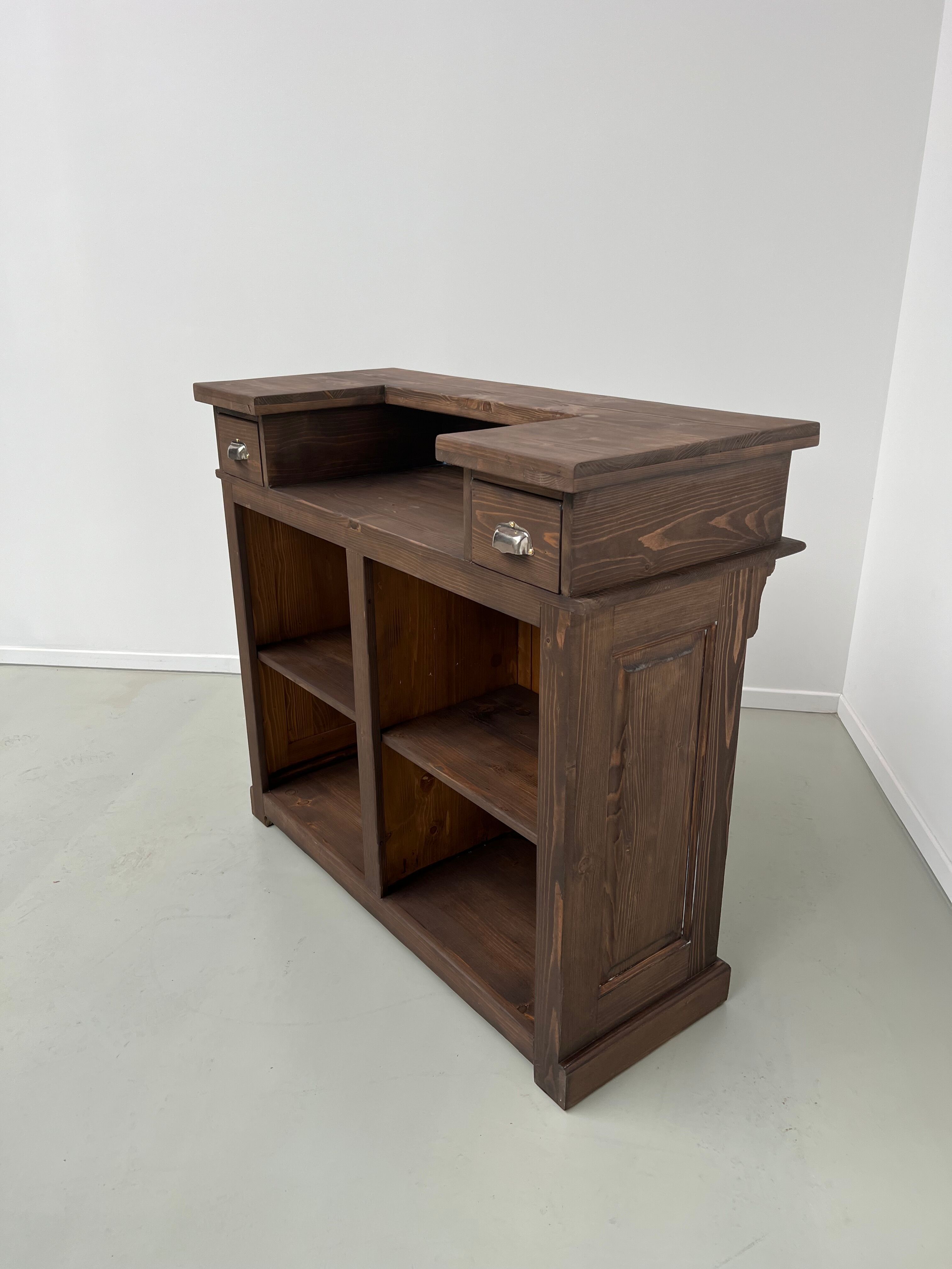 Pine trading counter completely restored