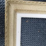 Old frame in gilded beige wood, 59x46 cm