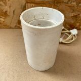 Antique vintage polished stone cylinder lamp