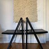 Pair of original/Vintage Aldo Jacober black folding chairs