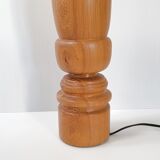 Wooden lamp foot turned vintage 1970