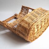 Hanging rattan shelf basket