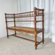 Antique banquette in Louis XIII style, turned wood with caning, late 19th to early 20th century.