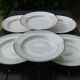 6 Hollow plates, porcelain Limoges, Charles Ahrenfeldt.