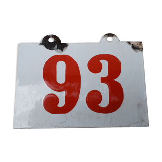 enamel plate number 93