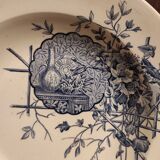 French vintage soup plate, R. Lafitte, Terre de Fer, Salins