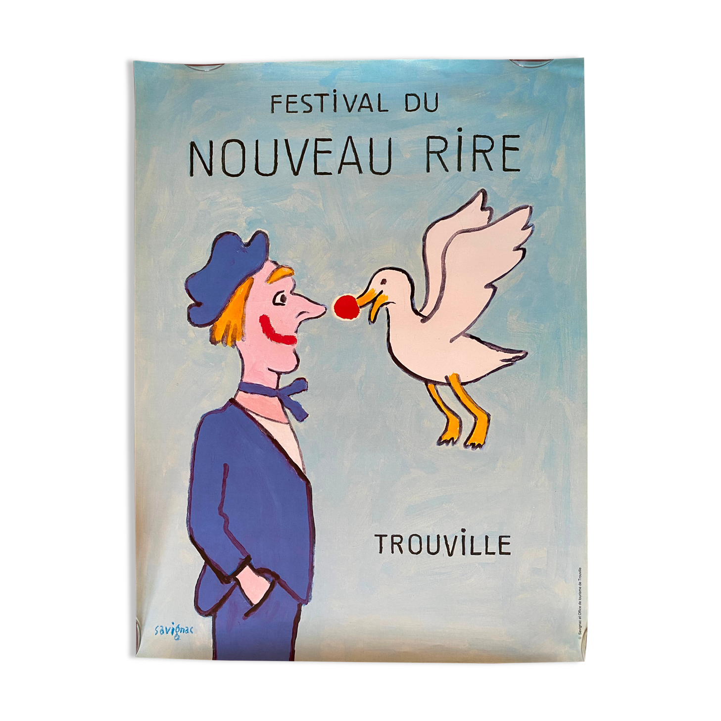 Original poster "Trouville Festival du nouveau rire" 46x61cm 90's
