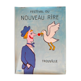 Affiche originale "Trouville Festival du nouveau rire" 46x61cm 90's