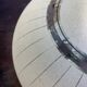 Retro ceiling light in granite glass and gold
