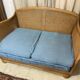 Vintage sofa in cannage and wood 1960
