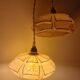 Art Deco pink glass Clichy pendant or lamp.