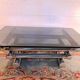 Mid-twentieth century chrome and smoked glass coffee table