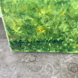 Green landscape signed in 2012