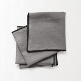 Mouse-grey linen tablecloth and towels