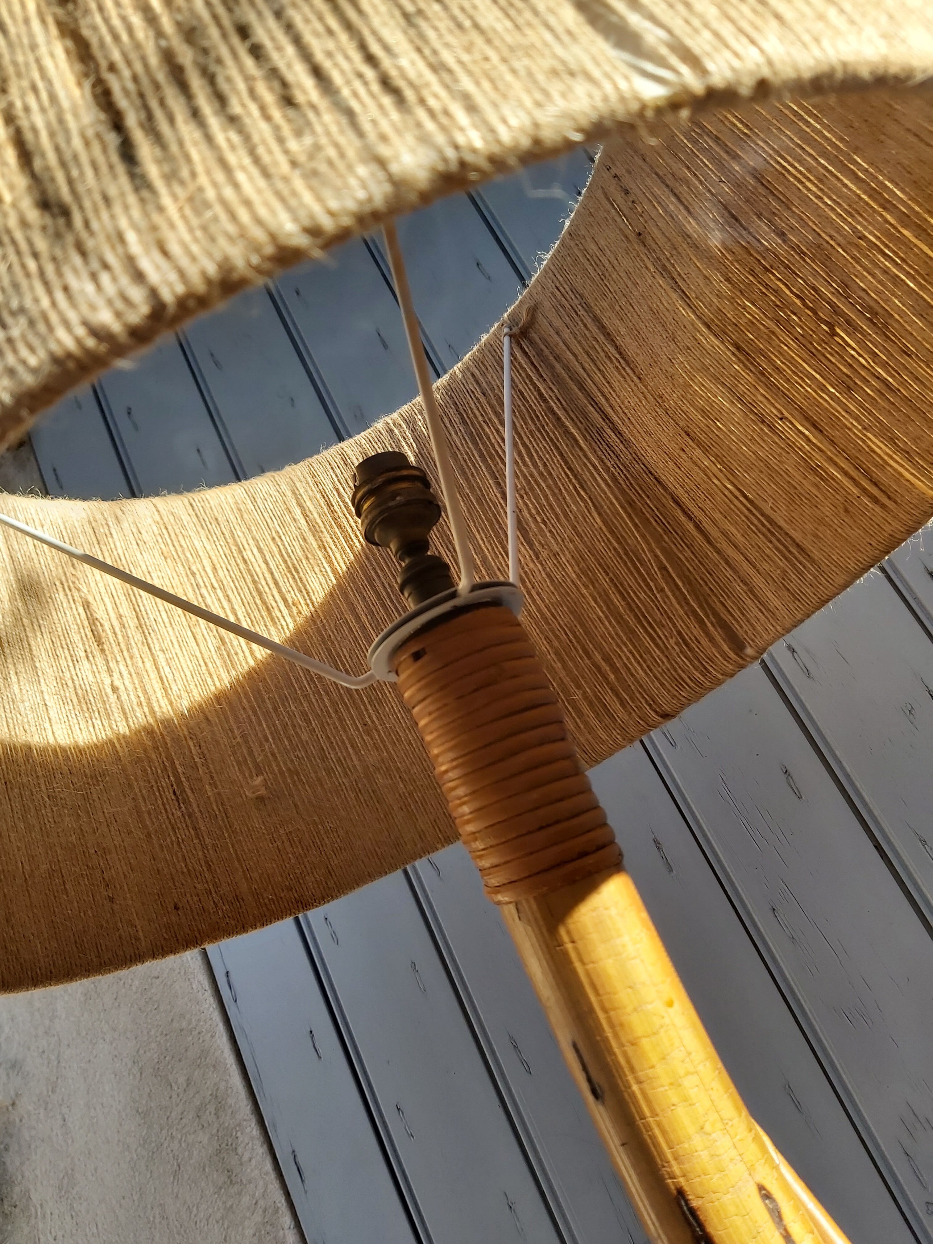 Vintage rattan lamppost