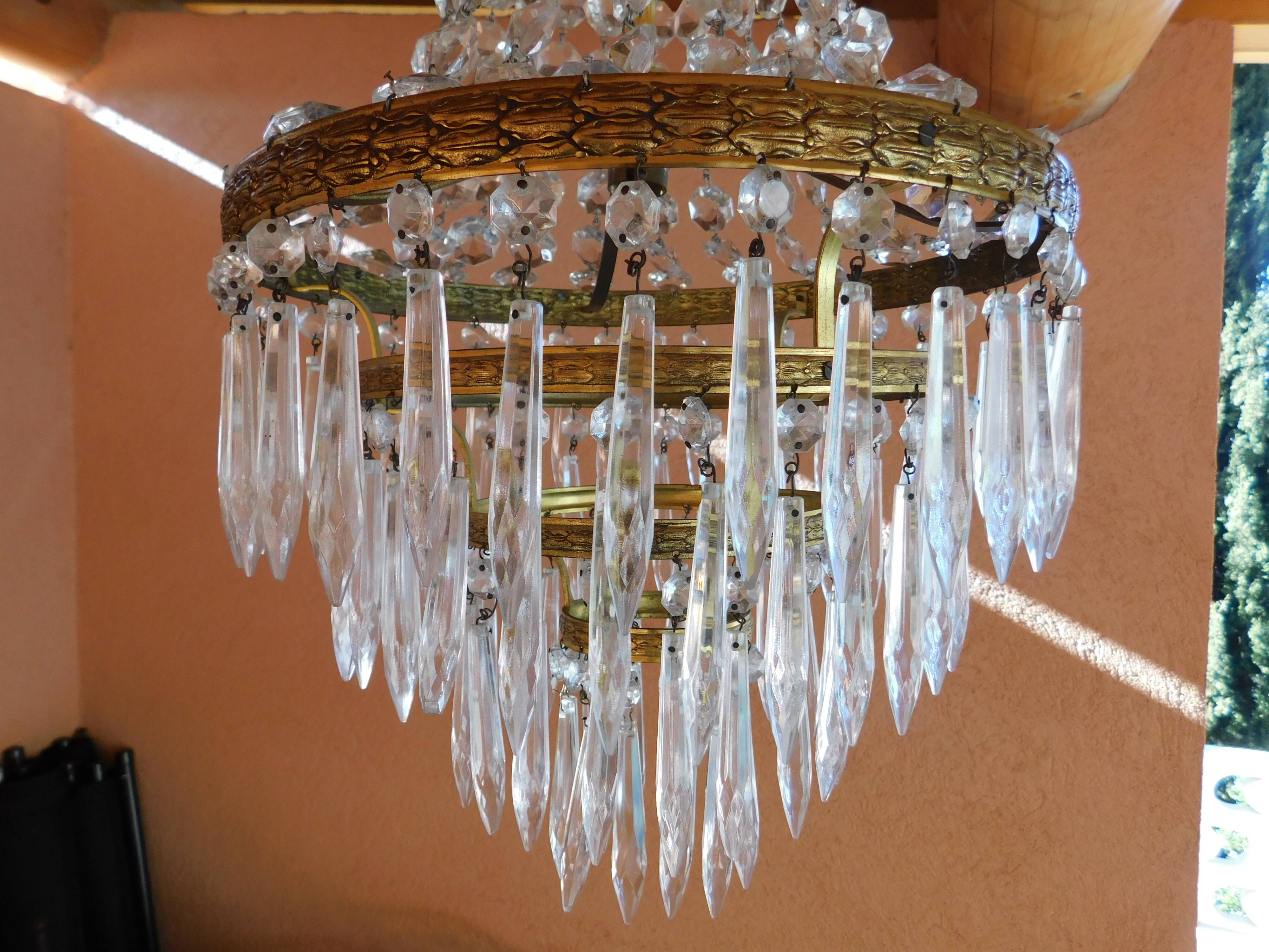 Hot air balloon chandelier pampilles ø 30 cm