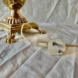 Old golden brass lamp base