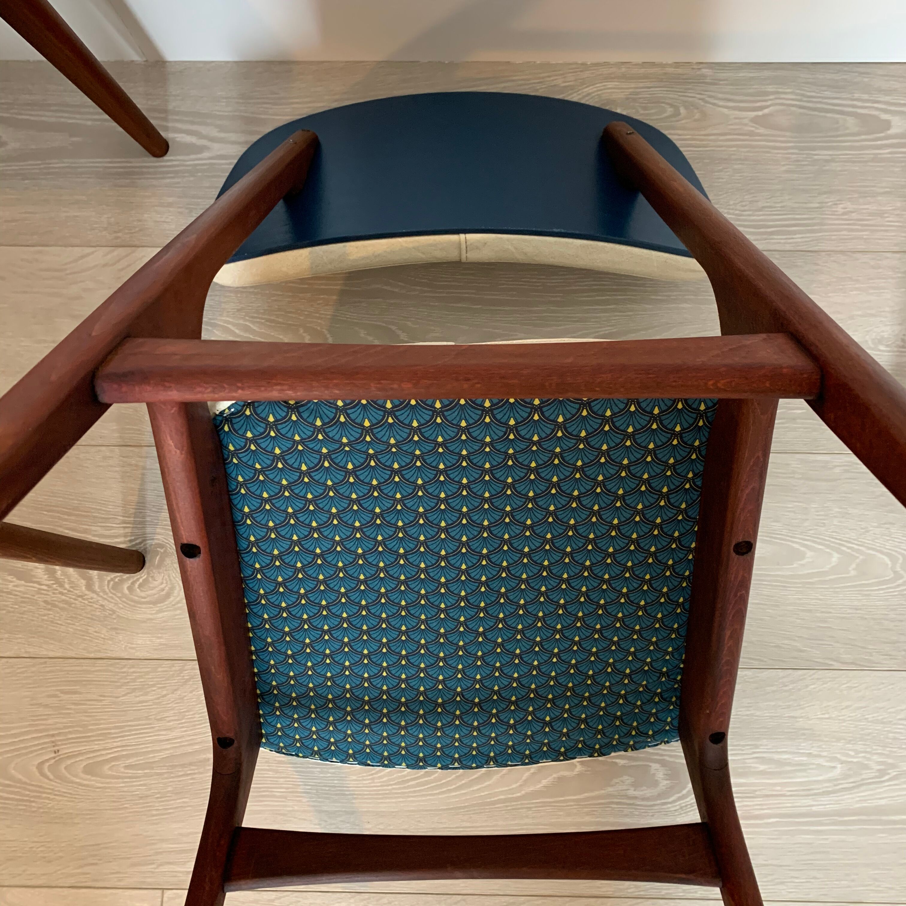 Wooden and skai chairs