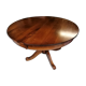 Round table central foot solid wood
