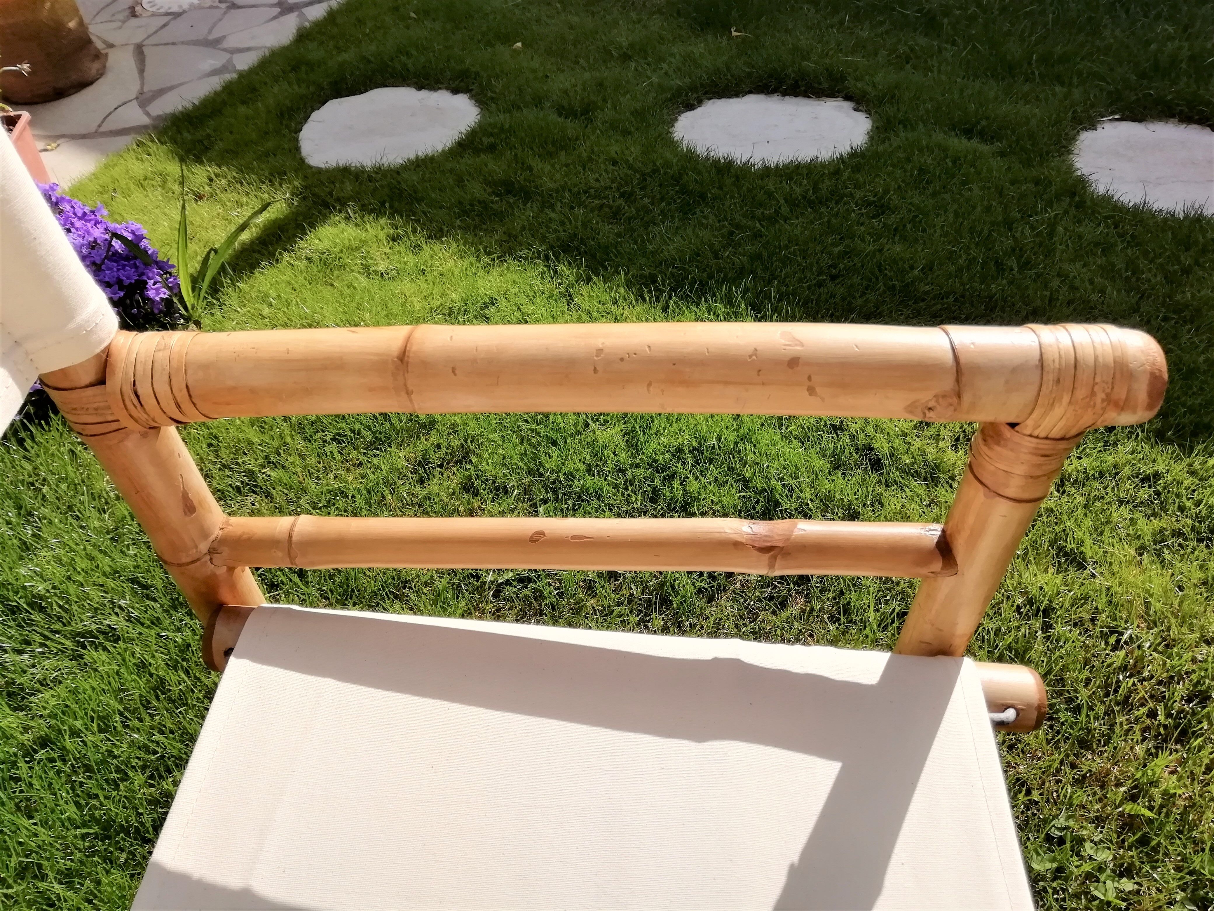 Foldable bamboo armchairs