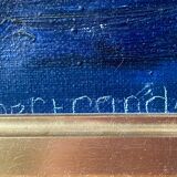 Painting "Three masts in turmoil" HST signed and dated 1978