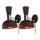 Midcentury brown vintage wall sconces by Herda, Dutch 1970s