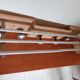 coat rack, sandblasted wooden and metal coat hooks