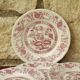 Set of 4 royal art pottery onion blue plates
