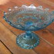 Blue molded glass display cup - Geoge Sand, 19th