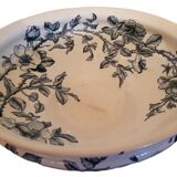 Antique salad bowl in blue earthenware Vintage 15