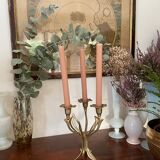 Brass flower candlestick