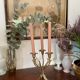 Brass flower candlestick