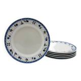 6 Assiettes à dessert en porcelaine « Chriss G. Collection ».