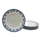 6 “Chriss G. Collection” porcelain dessert plates.