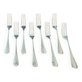 Christofle - Lot de 8 fourchettes de table modèle Japon en métal argenté