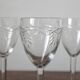 8 vintage-style engraved crystal red wine glasses