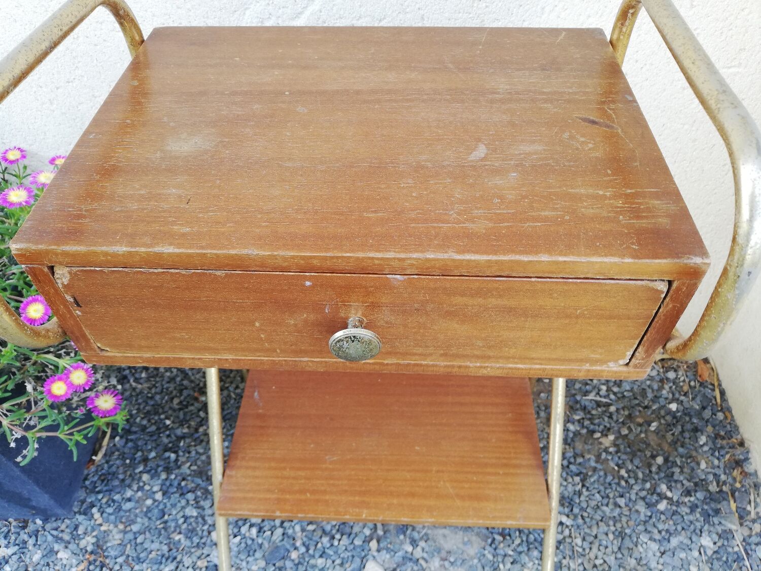 Side table, vintage bedside table