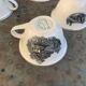 Coffee or tea service, earthenware with rustic motif, Keralux, Boch