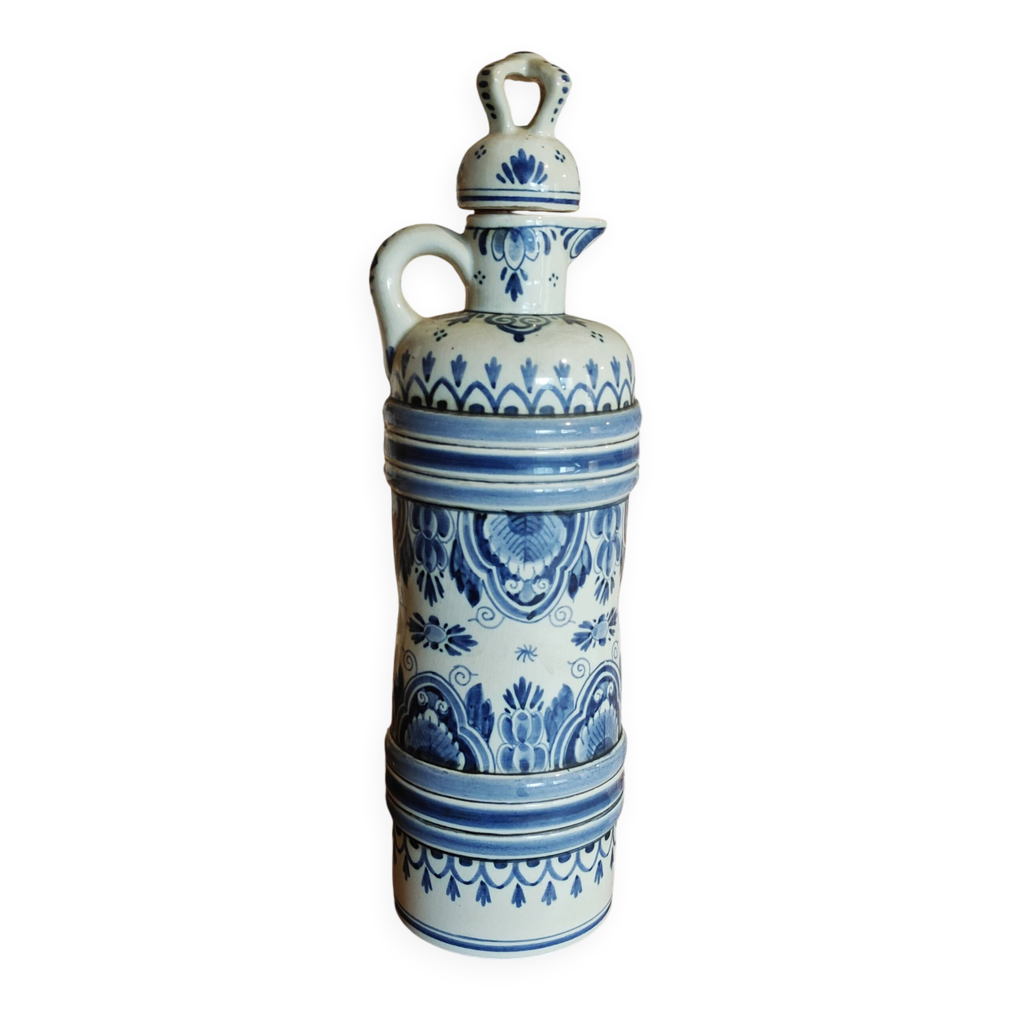 Delft Blue ceramic bottle – Made in Holland – with cork