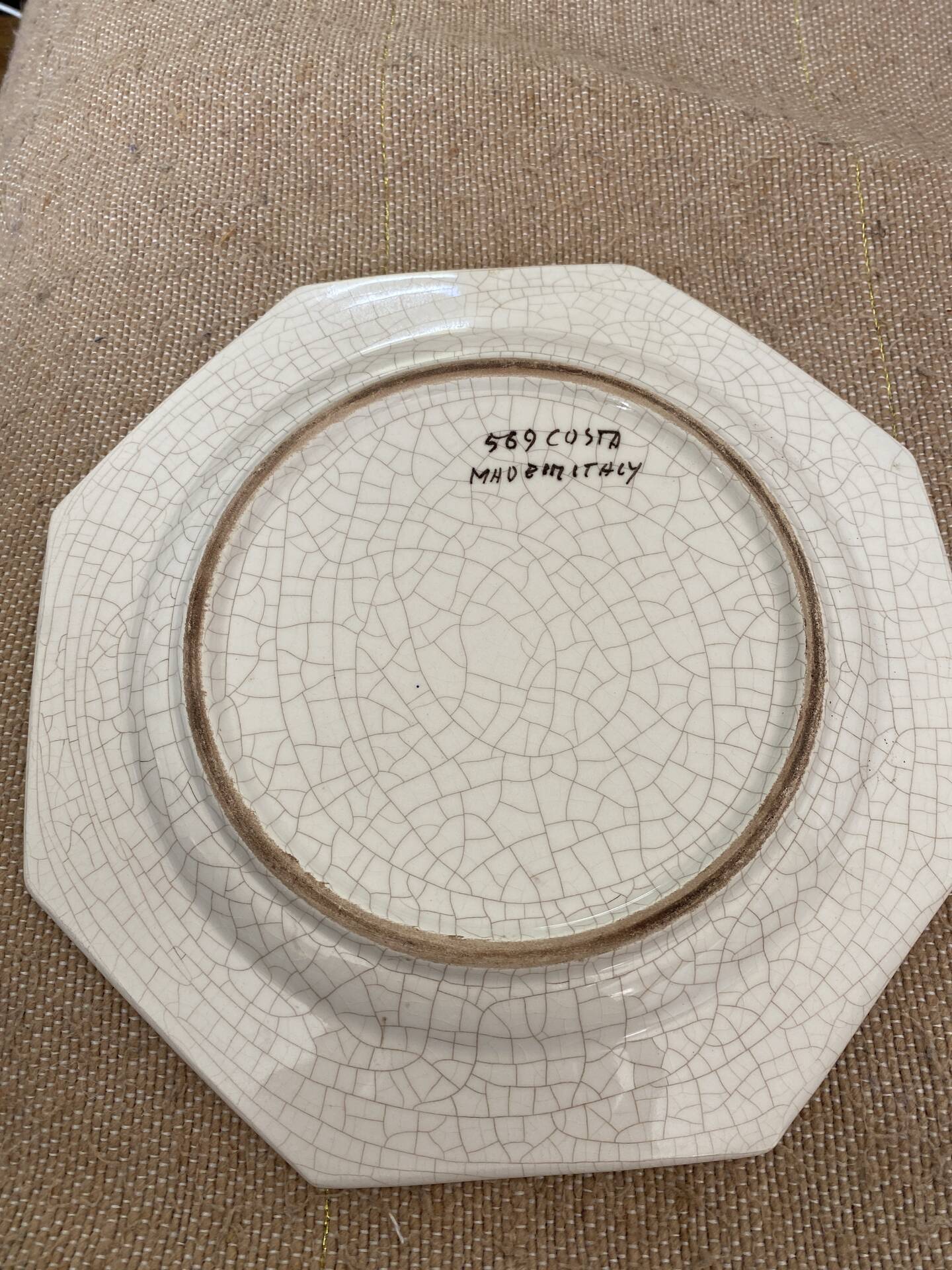 Octagonal Italian plate Bassano
