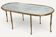 Maison Baguès coffee table in gilded bronze and aged mirror – 1950s