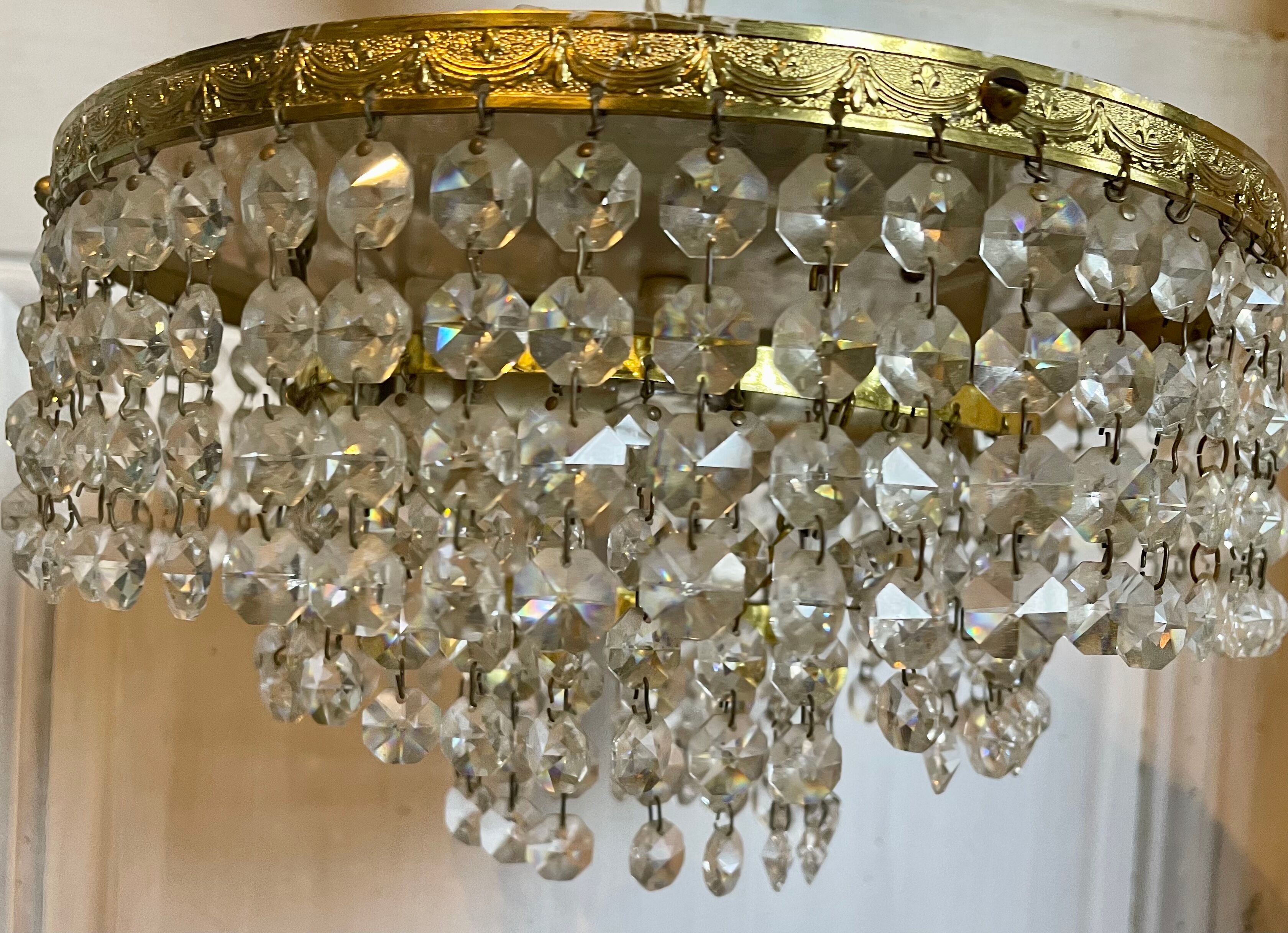Ceiling lamp crown brass with vintage tassels