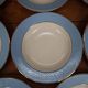 Lot de 6 assiettes creuses l’Amandinoise contour bleu et doré 7885