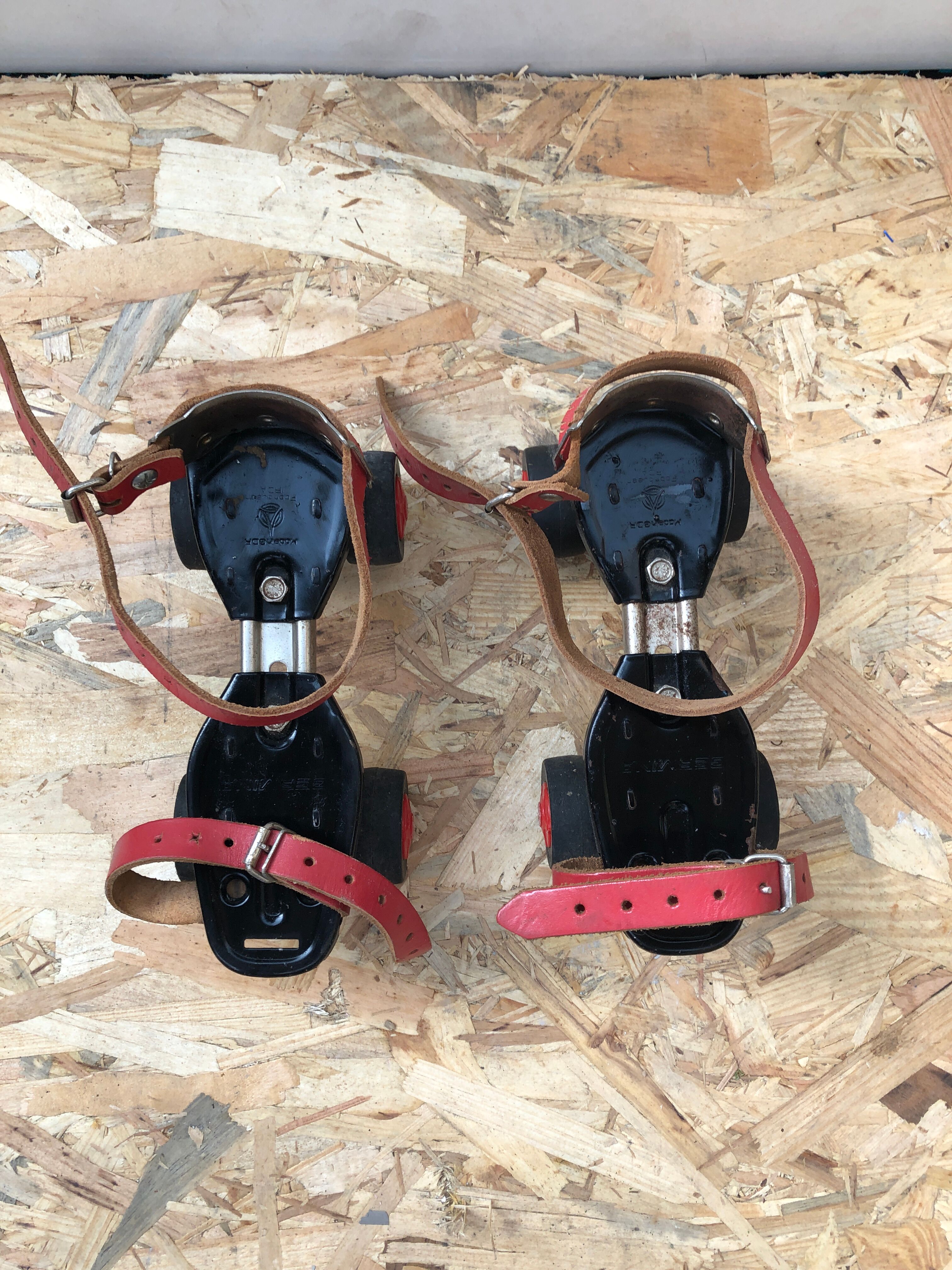 Old pair of roller skates germina metal black
