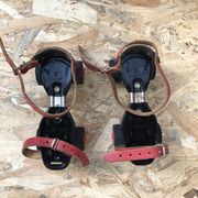 Old pair of roller skates germina metal black