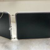Vintage horizontal triptych barber mirror