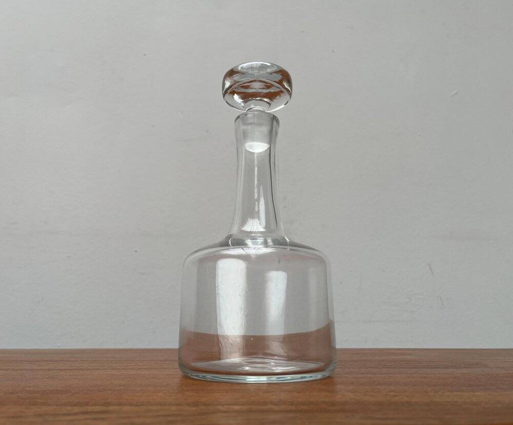 Vintage Scandinavian glass carafe bottle, 1970s