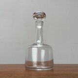 Vintage Scandinavian glass carafe bottle, 1970s