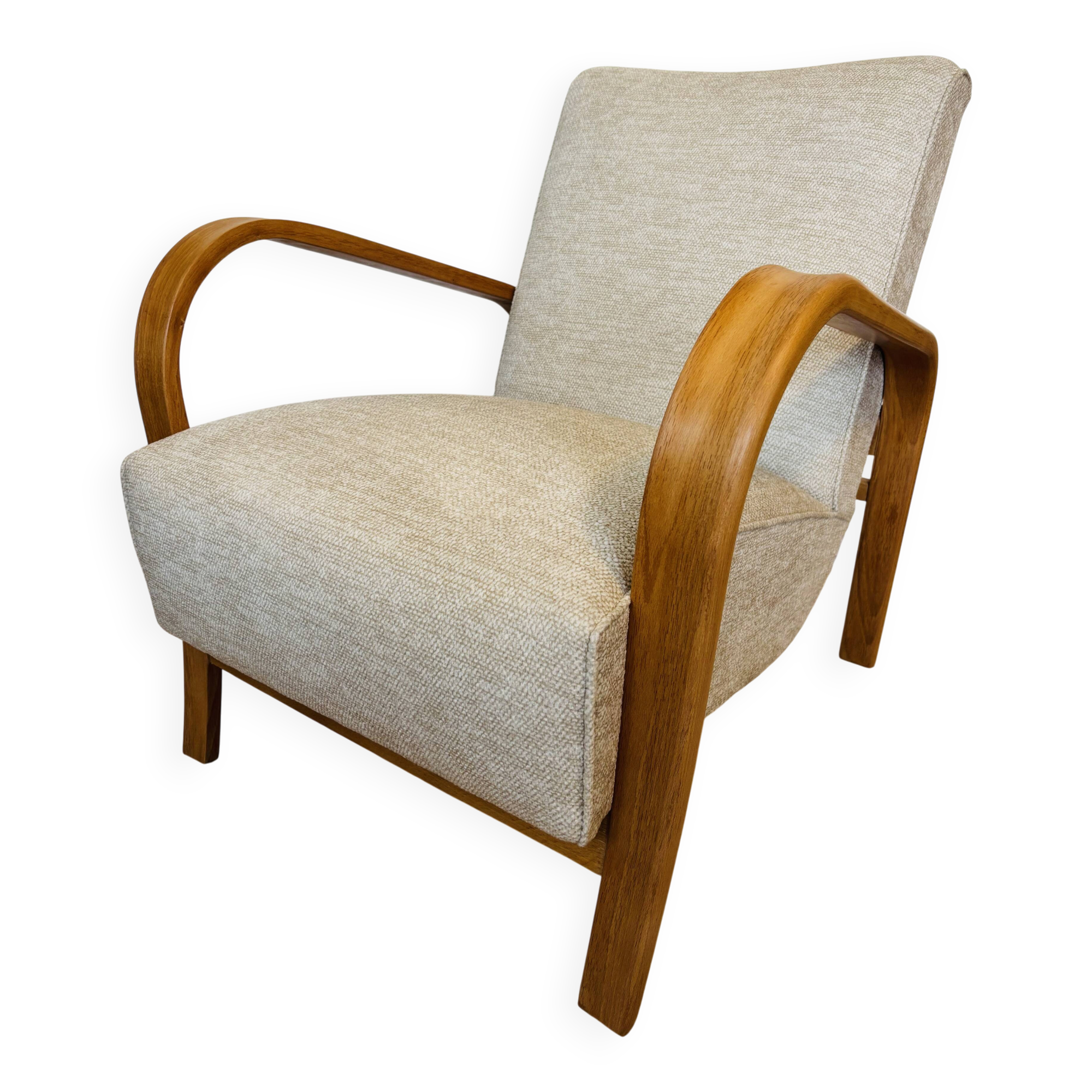 Art Deco Lounge Arm Chair by A. Kropacek & K. Kozelka,1960’s