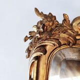 Large gilded mirror louis XV rockery  142x99cm